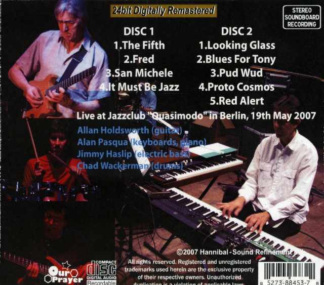 Allan Holdsworth アラン・ホールズワース/Germany 2007