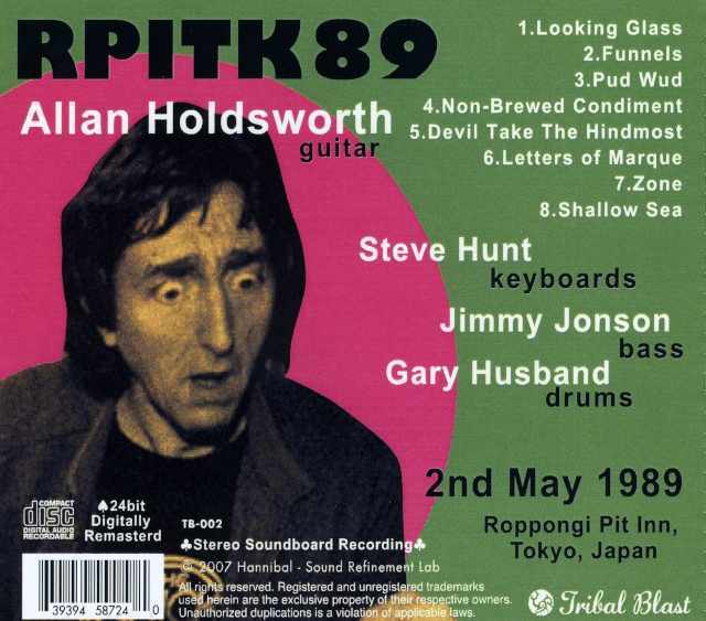 Allan Holdsworth アラン・ホールズワース/Tokyo,Japan 1989