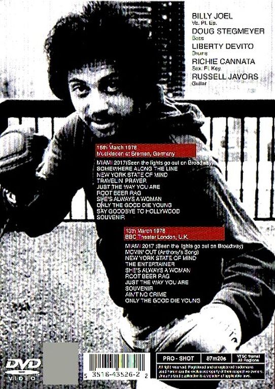 Billy Joel ビリー・ジョエル/RISE OF STRANGER STUDIO LIVE 1978
