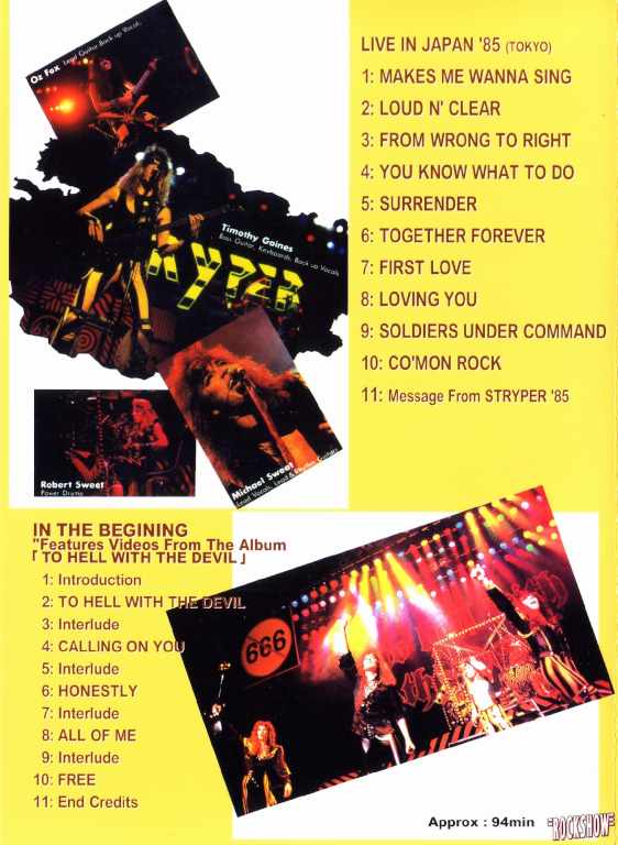 Stryper ストライパー/Tokyo,Japan 1985 & more