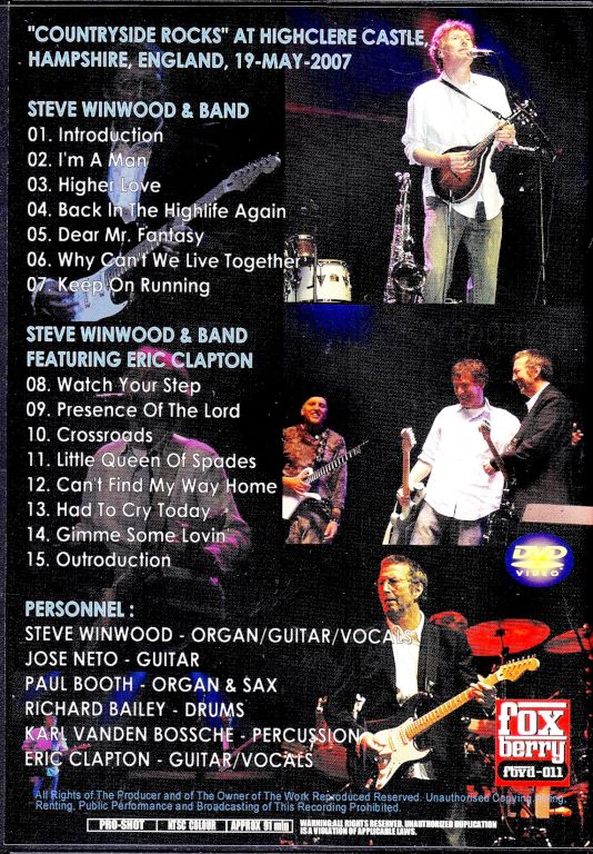 Eric Clapton,Steve Winwood エリック・クラプトン/England 2007