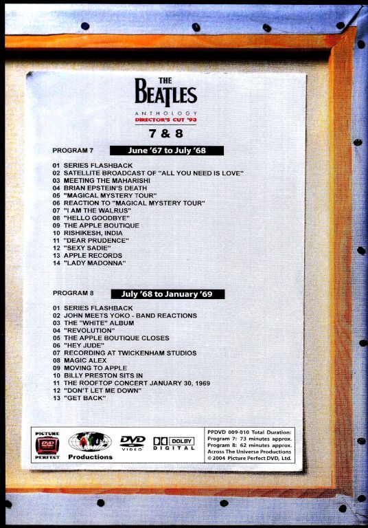 Beatles ビートルズ/Anthology Director's Cut 1993 Vol.7 & 8