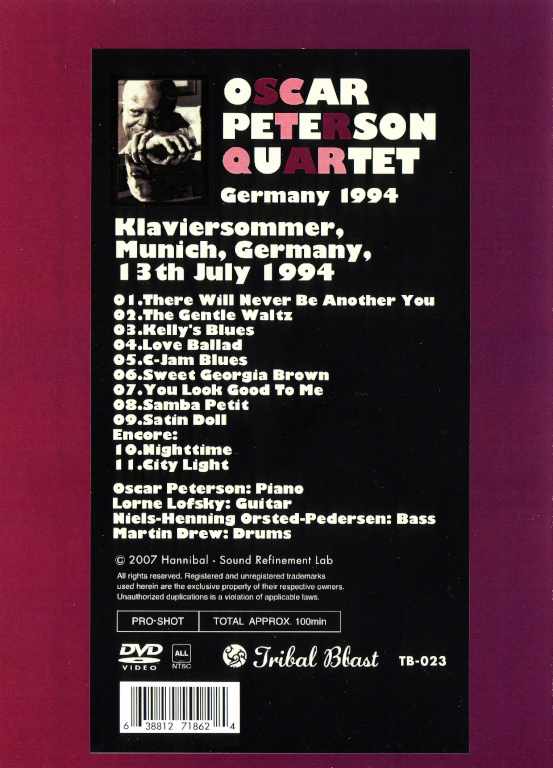 Oscar Peterson Quartet オスカー・ピーターソン/Germany 1994