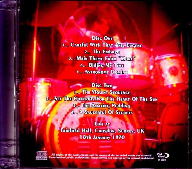 Pink Floyd ピンク・フロイド/UK 1.18.1970