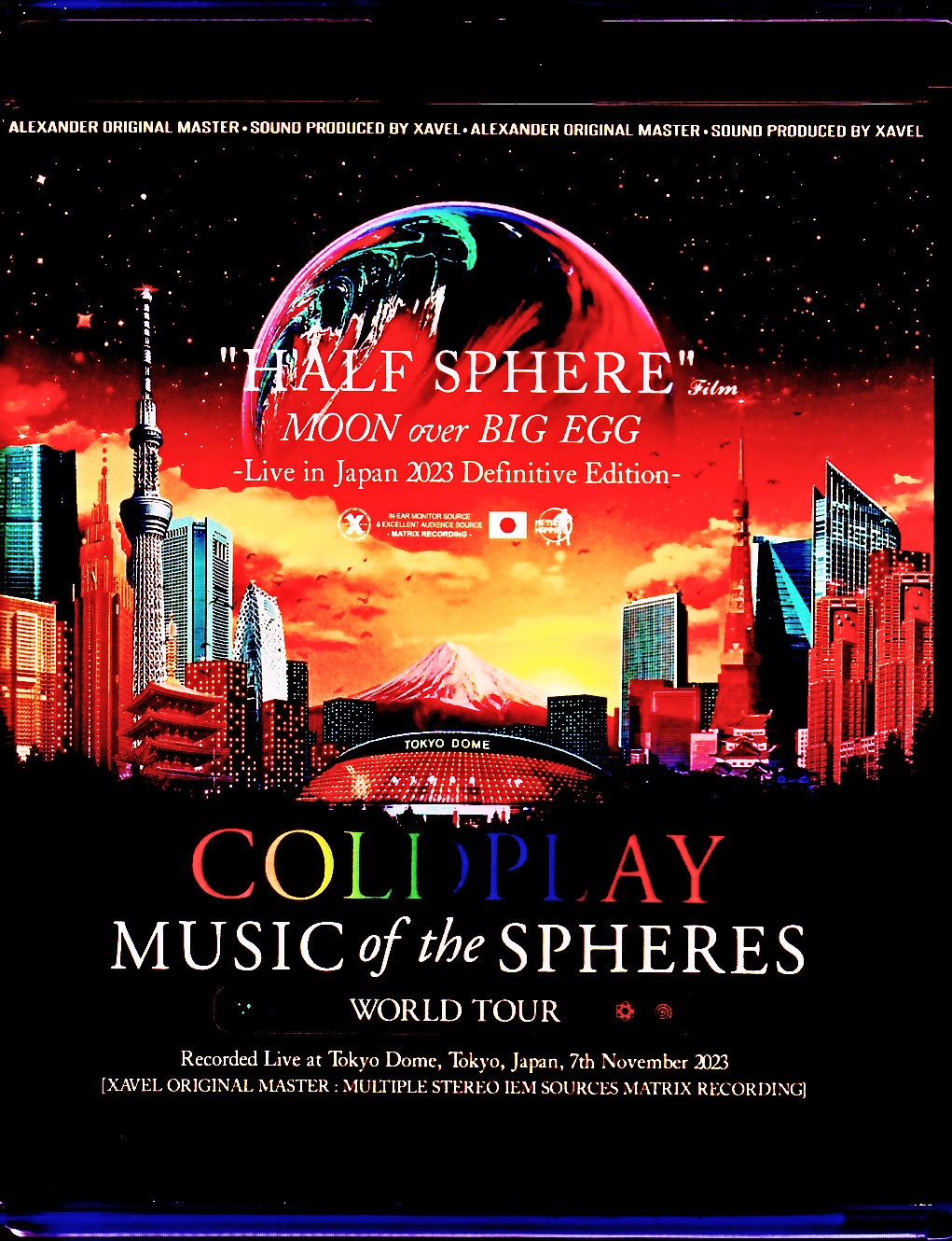 Coldplay コールドプレイ/Tokyo,Japan 11.7.2023 Complete IEM Sound Edition Blu-Ray & DVD Version