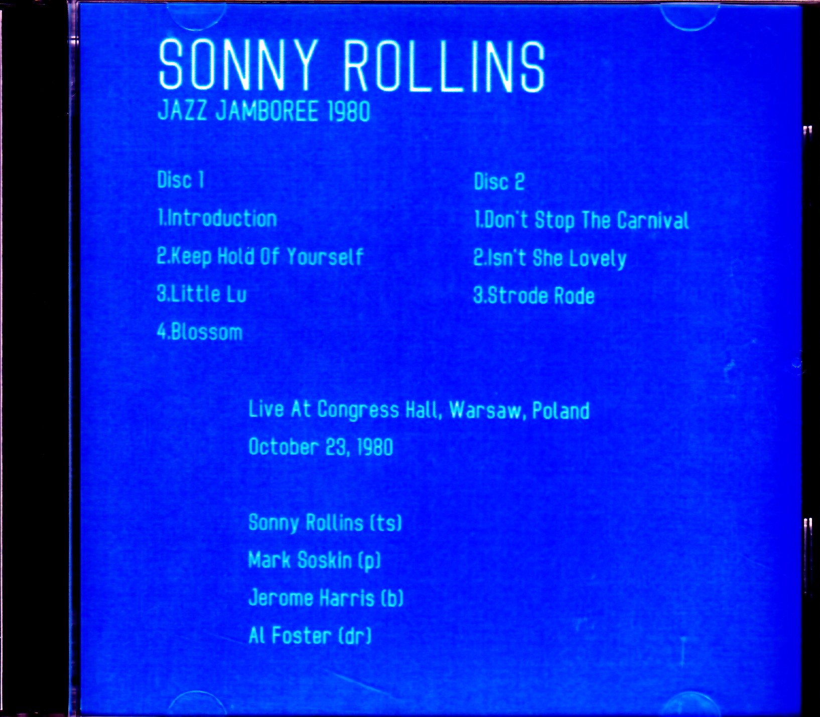 Sonny Rollins ソニー・ロリンズ/Poland 1980