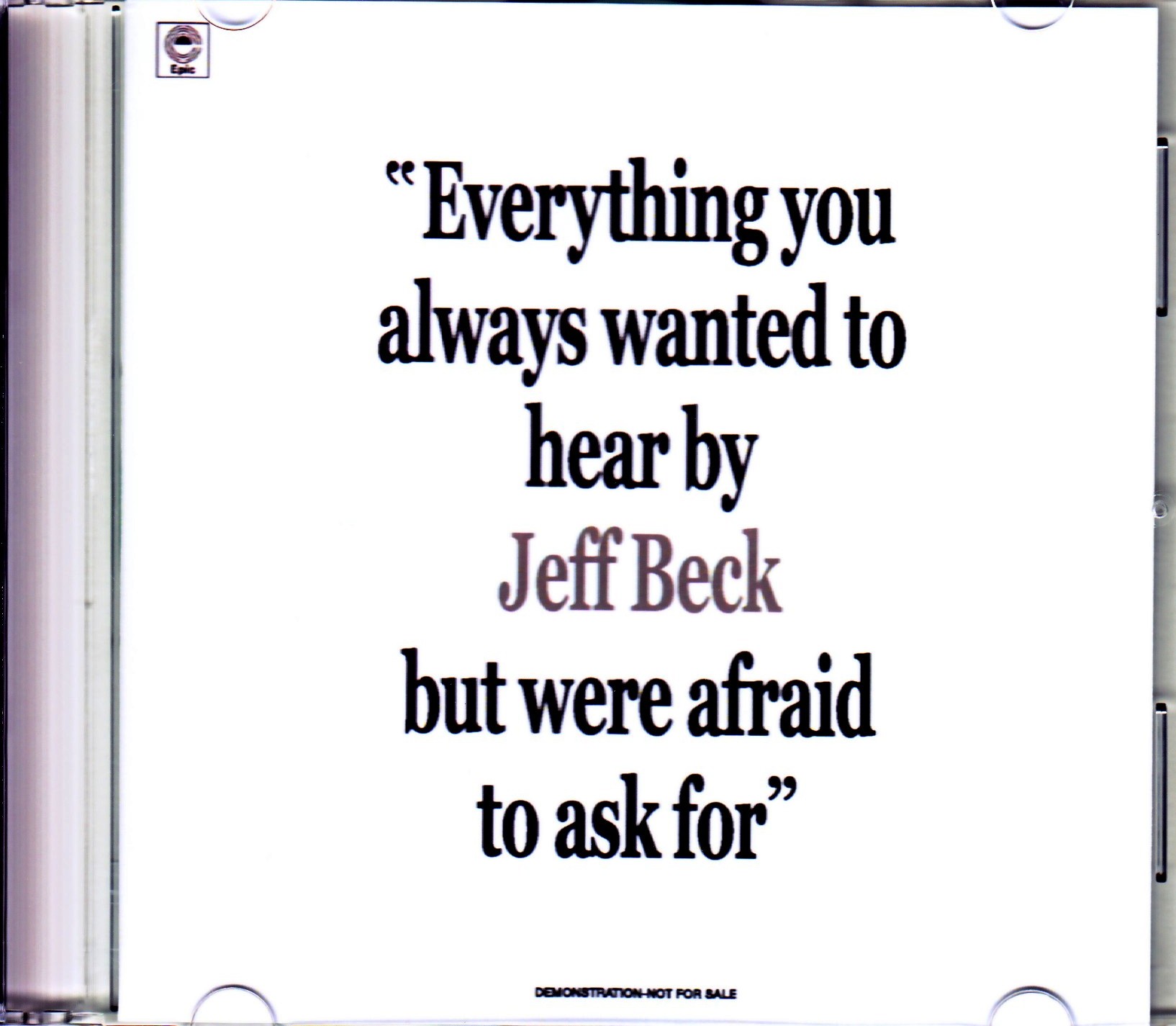 Jeff Beck ジェフ・ベック/Everything you Always Wantes to Hear by Jeff Beck But Were Afraid to Ask For Original US Promo LP Ver.