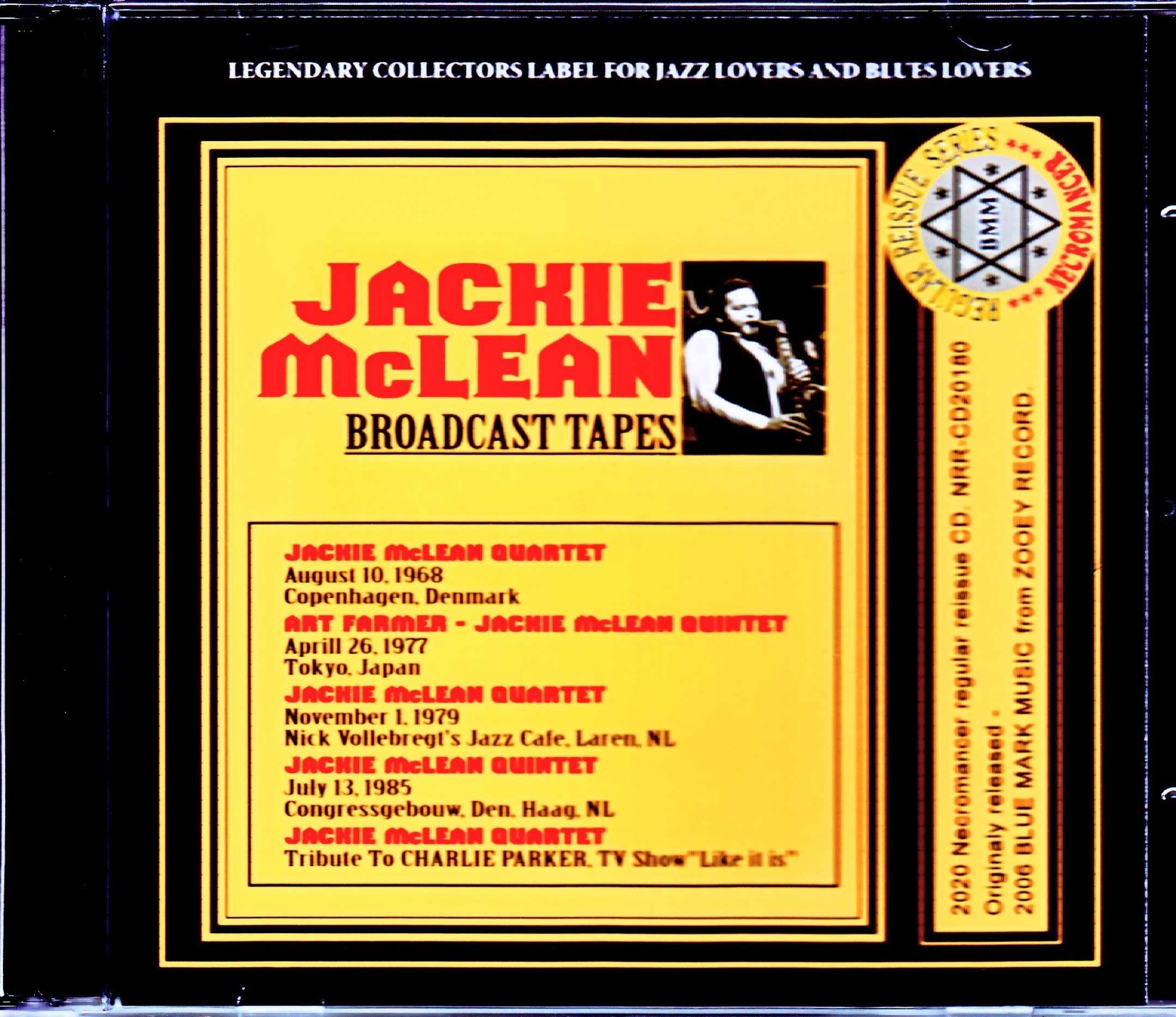 Jackie McLean ジャッキー・マクリーン/Broadcast Tapes Collection