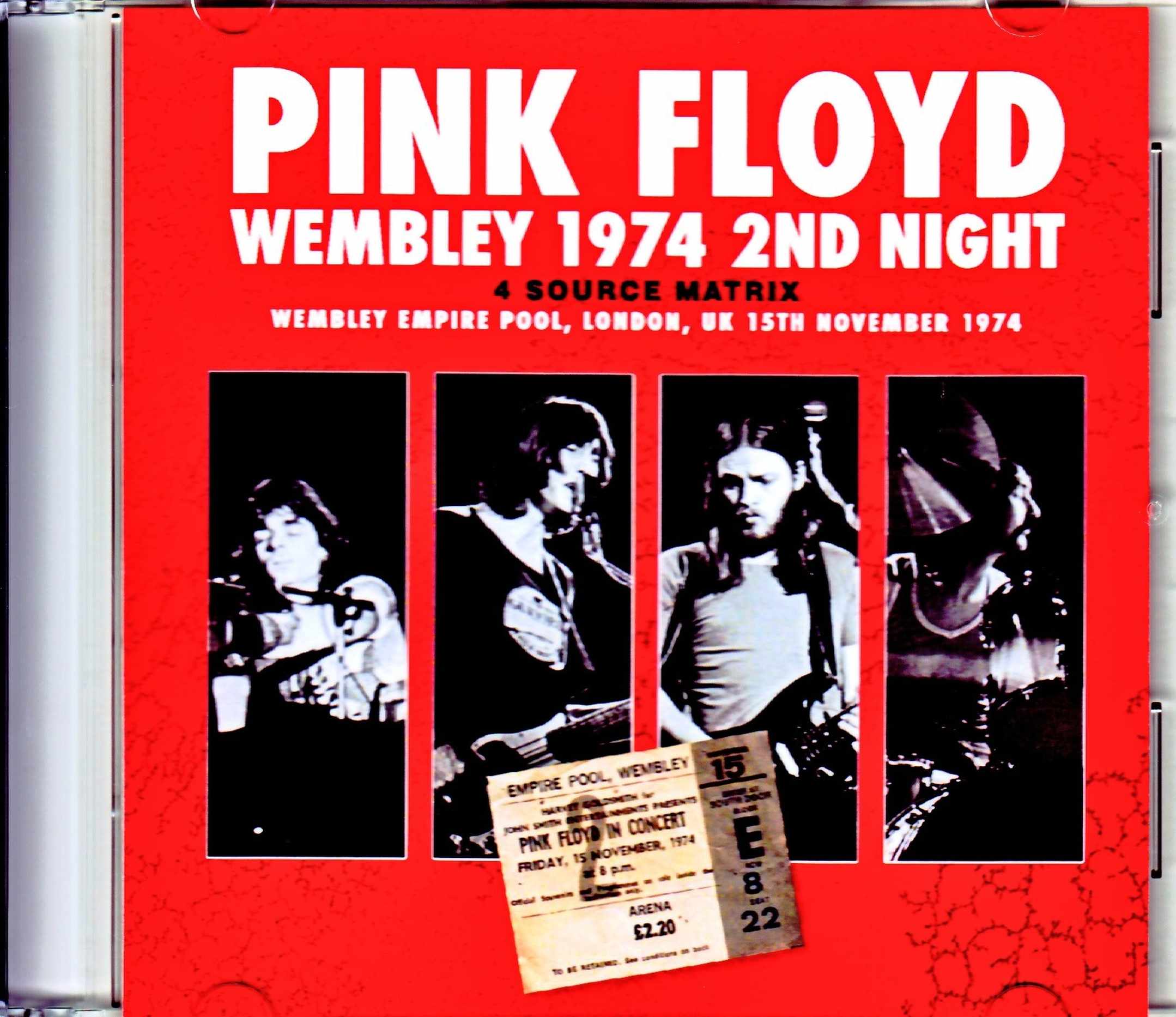 Pink Floyd ピンク・フロイド/London,UK 11.15.1974 4Source Matrix