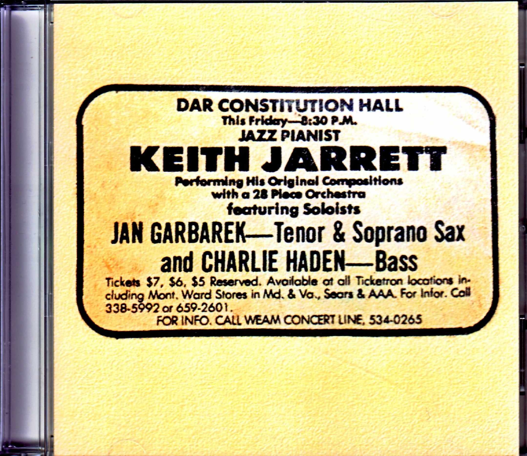 Keith Jarrett Trio and Orchestra,Jan Garbarek キース・ジャレット ヤン・ガルバレク/WA,USA 1976