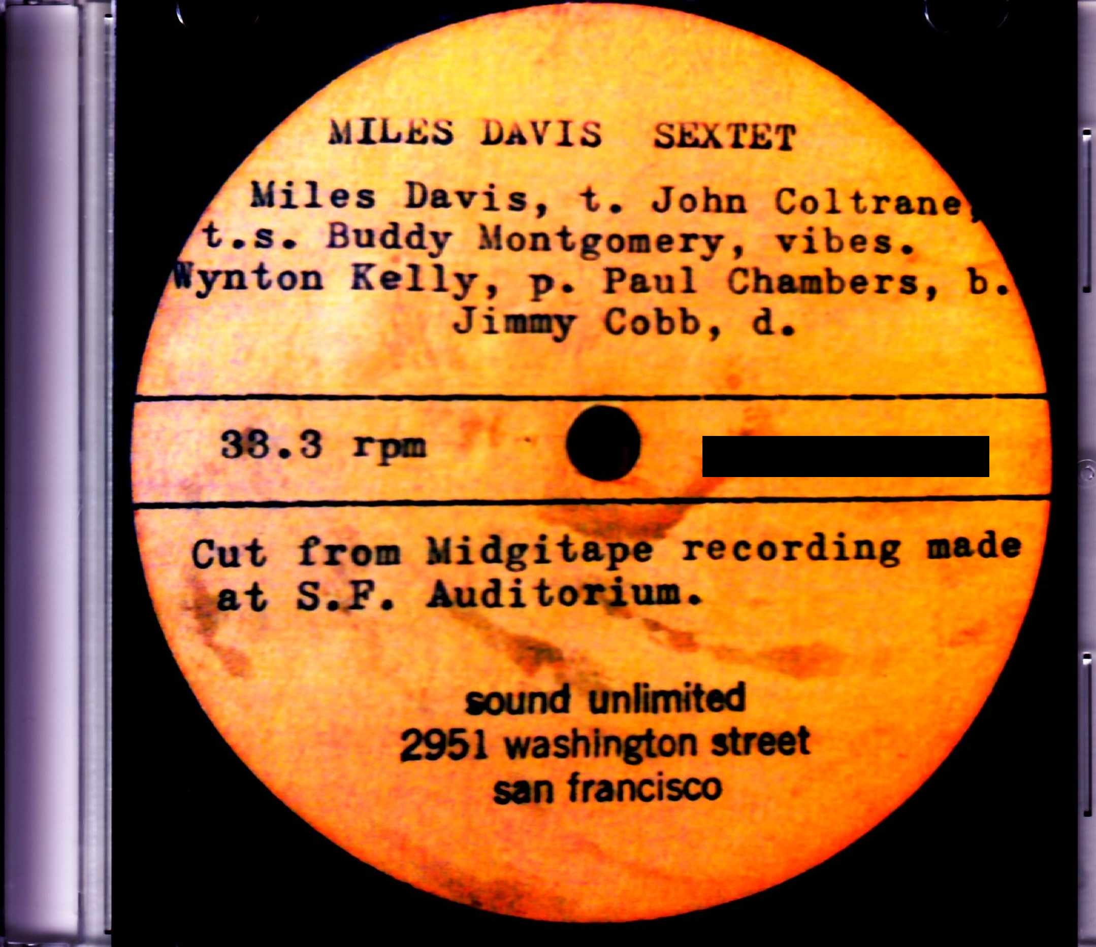 Miles Davis Sextet,John Coltrane,Buddy Montgomery マイルス・デイビス ジョン・コルトレーン/CA,USA 1969