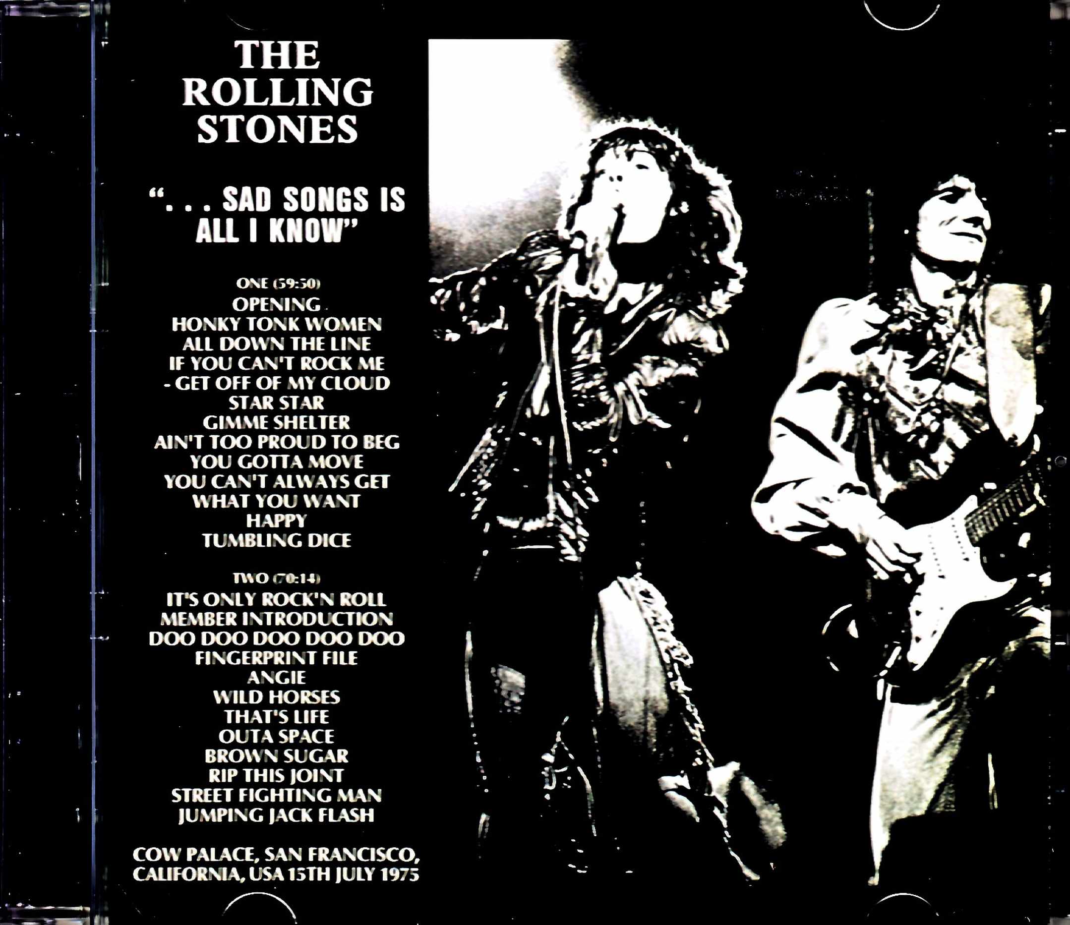 Rolling Stones ローリング・ストーンズ/CA,USA 7.15.1975 Complete Analogue 2LP Edition
