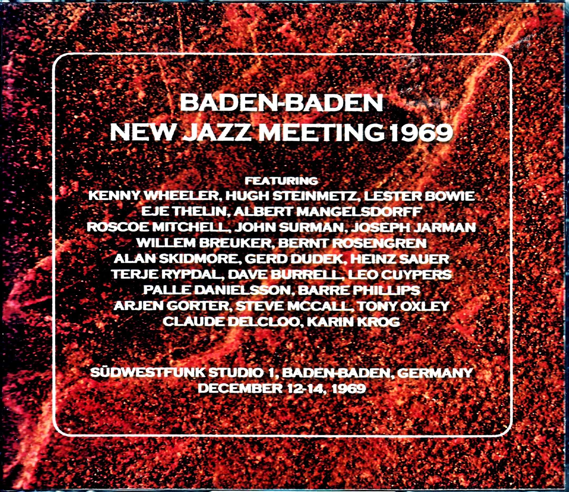 Various Artists Kenny Wheeler,Lester Bpwie John Surman ケニー・ホイラー ジョン・サーマン/Baden - Baden Germany 1969