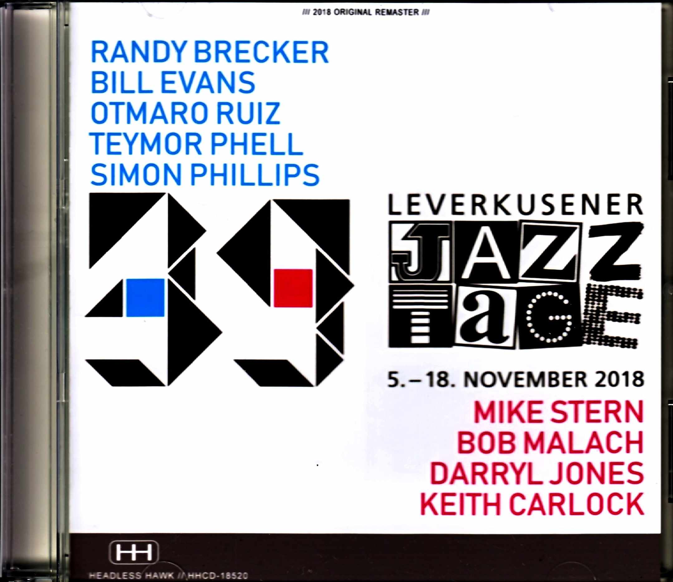 Randy Brecker Bill Evans Simon Phillips Mike Stern ランディ・ブレッカー マイク・スターン/Germany 2018 Complete