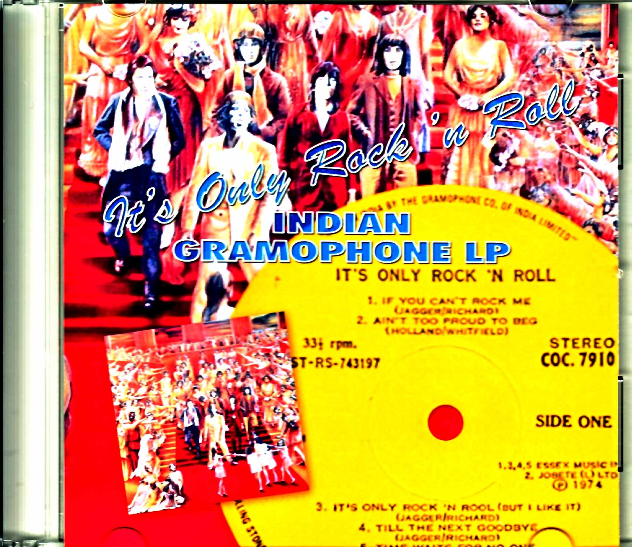 Rolling Stones ローリング・ストーンズ/It's Only Rock 'N Roll Original Indian Gramophone LP Matrix