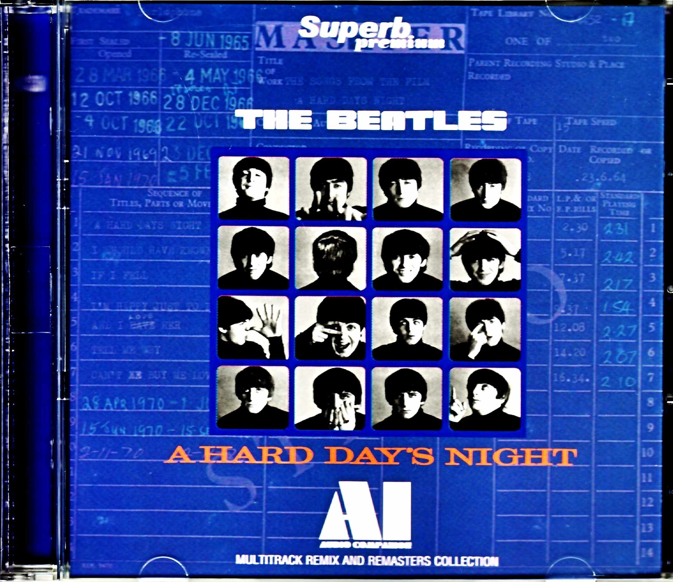 Beatles ビートルズ/ビートルズがやって来るヤァ!ヤァ!ヤァ! A Hard Day's Night AI - Audio Compilation Multitrack Remix and Remasters