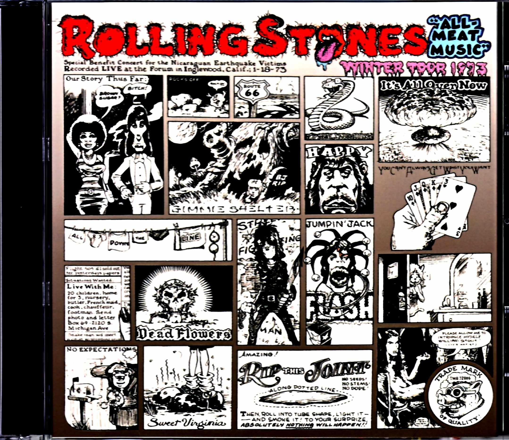 Rolling Stones ローリング・ストーンズ/ニカラグア大地震被災者救援コンサート CA,USA 1973
