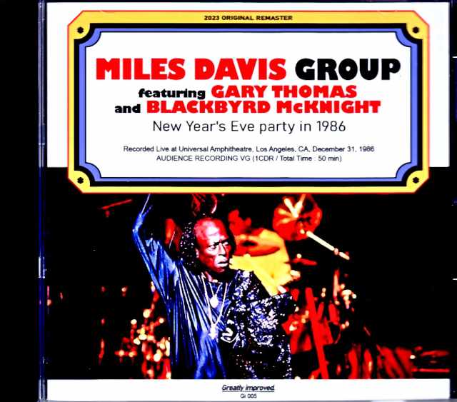 Miles Davis Group Gary Thomas マイルス・デイビス ゲイリー・トーマス/CA,USA 12.31.1986 Upgrade