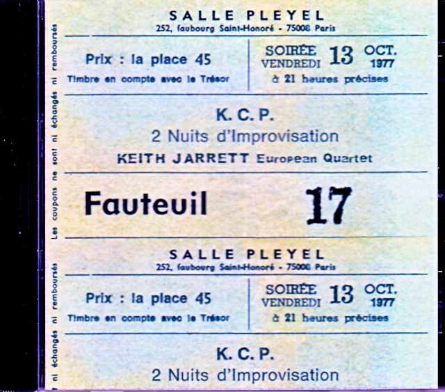 Keith Jarrett European Quartet Jan Garbarek キース・ジャレット/France 10.13.1977