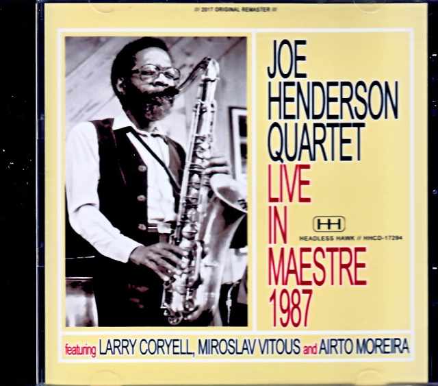 Joe Henderson Quartet Larry Coryell,Miroslav Vitous,Airto Moreira ジョー・ヘンダーソン ラリー・コリエル/Italy 1987