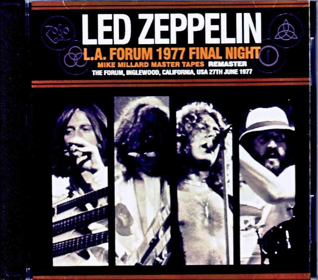 Led Zeppelin レッド・ツェッペリン/CA,USA 6.27.1977 Complete Mike Millard Master Tapes Remaster