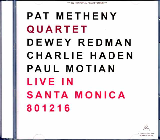 Pat Metheny Quartet Charlie Haden,Paul Motian パット・メセニー/CA,USA 1980