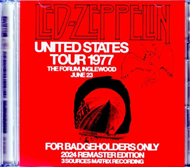 Led Zeppelin レッド・ツェッペリン/イングルウッドも閃光 CA,USA 6.23.1977 Complete 3Source Matrix Edition