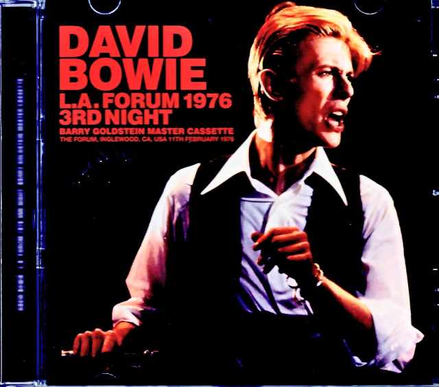 David Bowie デヴィッド・ボウイ/CA,USA 2.11.1976 Barry Goldstein Master Cassette Edition
