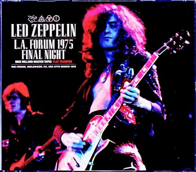 Led Zeppelin レッド・ツエッペリン/CA,USA 3.27.1975 Complete Mike Millard Master Tapes Flat Transfer