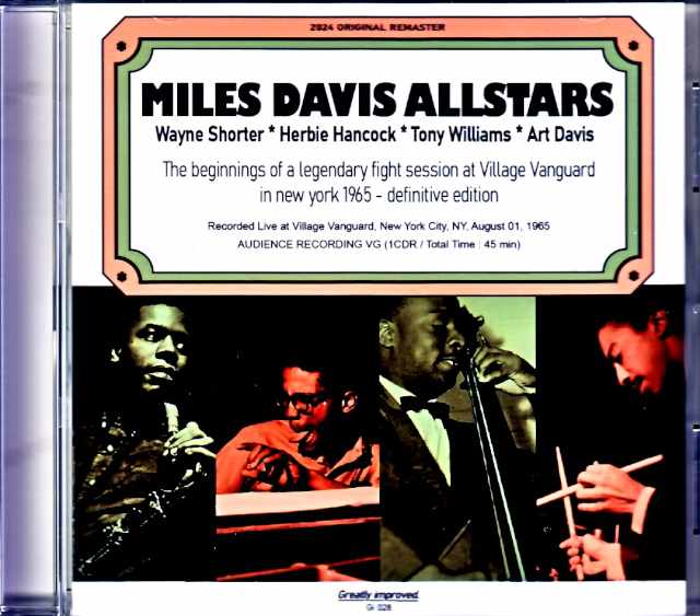 Miles Davis Allstars Wayne Shorter,Herbie Hancock,Tony Williams マイルス・デイヴィス/NY,USA 1965 Complete