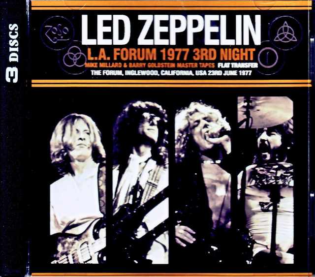 Led Zeppelin レッド・ツェッペリン/CA,USA 6.23.1977 Complete Millard & Goldstein Flat Transfer Edition