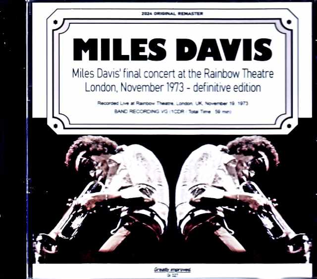 Miles Davis Dave Liebman マイルス・デイヴィス/London,UK 1973