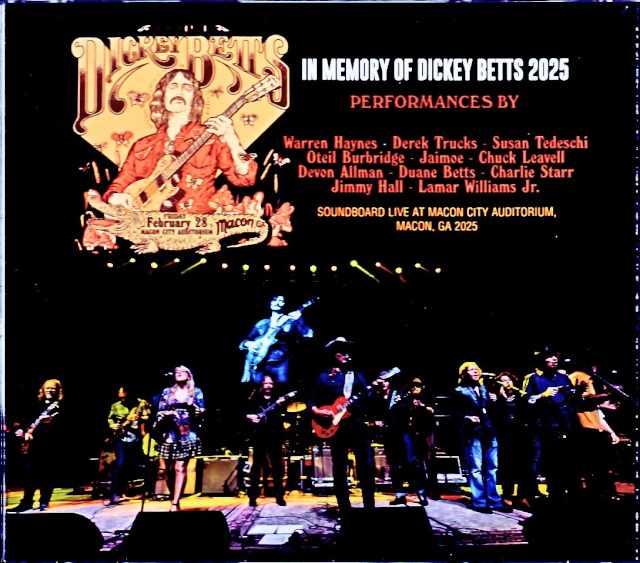 Various Artists Warren Haynes,Derek Trucks,Susan Tedeschi/In Memory of Dickey Betts GA,USA 2025 Complete