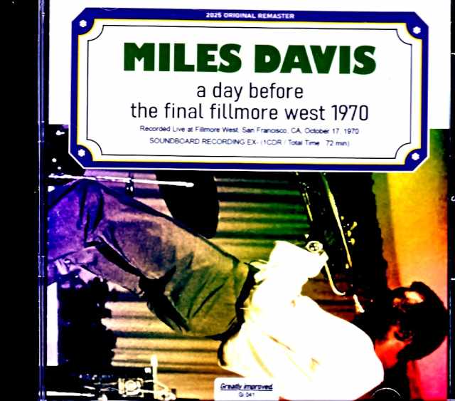 Miles Davis Keith Jarrett マイルス・デイヴィス キース・ジャレット/CA,USA 10.17.1970 Remastered