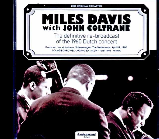 Miles Davis Quintet John Coltrane マイルス・デイヴィス ジョン・コルトレーン/Netherlands 1960 Soundboard Edition