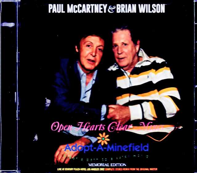 Paul McCartney Brian Wilson ポール・マッカートニー ブライアン・ウィルソン/CA,USA 09.18.2002 Complete Memorial Edition