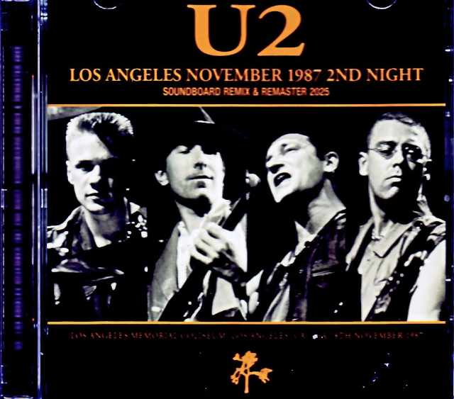 U2 ユーツー/CA,USA 11.18.1987 Complete Soundboard Edition
