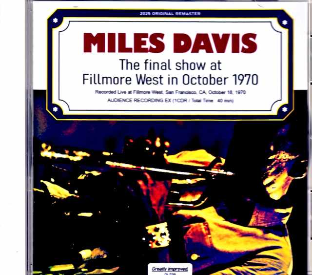 Miles Davis Keith Jarrett Gary Bartz マイルス・デイヴィス キース・ジャレット/CA,USA 10.18.1970 Remastered