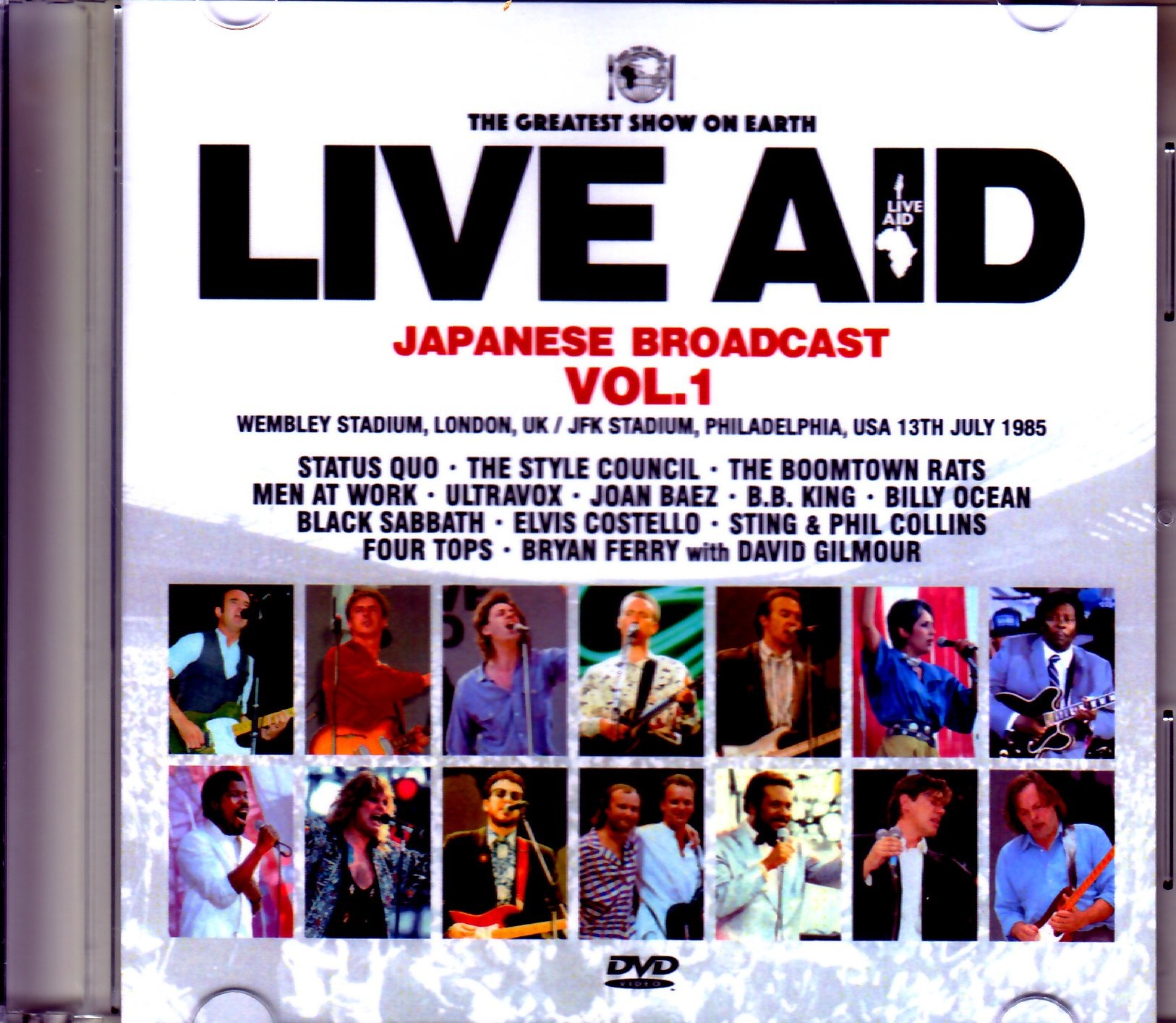 Varuous Artists Sting,Phil Collins,Bryan Ferry,David Gilmour,Status Quo/PA,USA 1985 Japanese Broadcast Ver. Vol.1