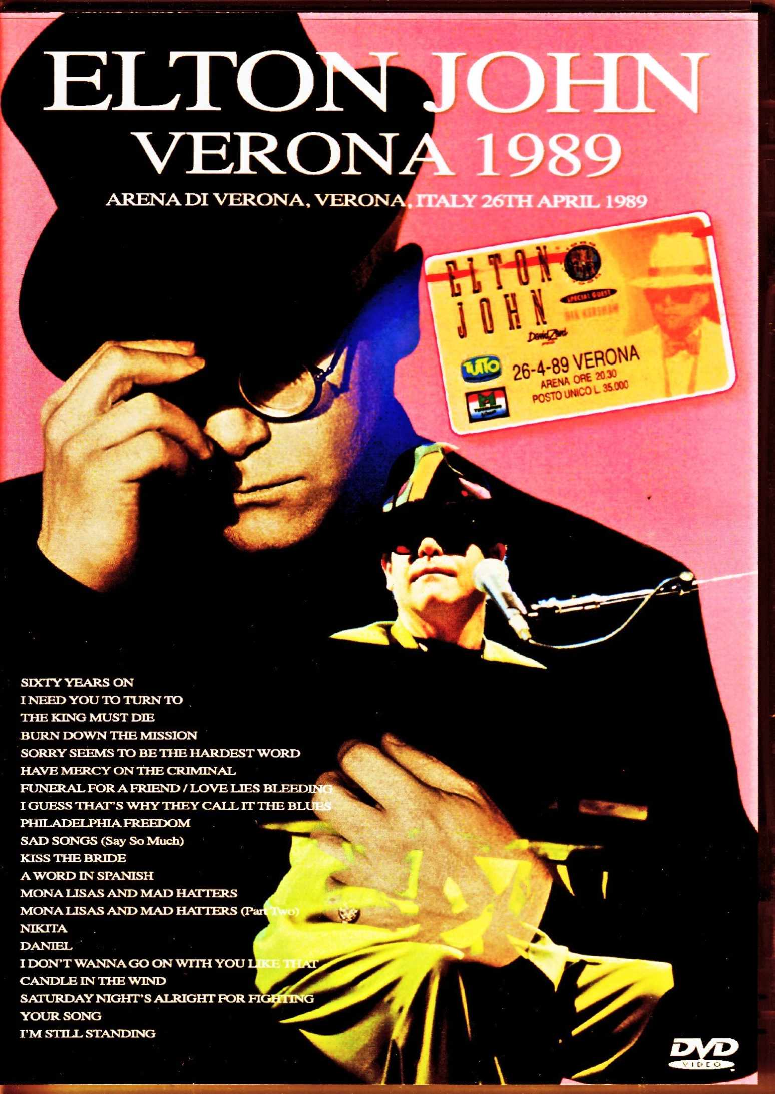 Elton John エルトン・ジョン/Italy 1989