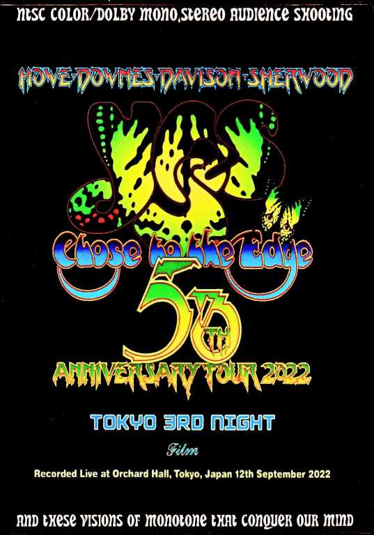 Yes イエス/Tokyo,Japan 9.12.2022 Complete