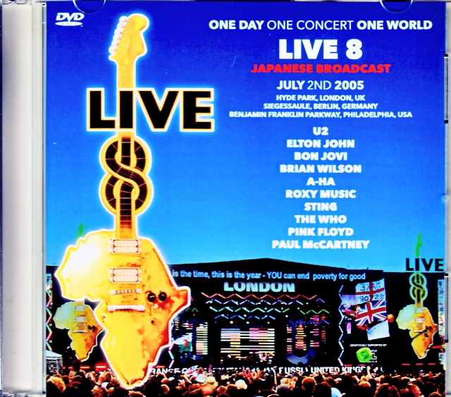Various Artists Paul McCartney,Pink Floyd,Elton John,Bon Jovi,U2,a-ha,Brian Wilson /Live 8 Japanese Broadcast Edition Jewel Version