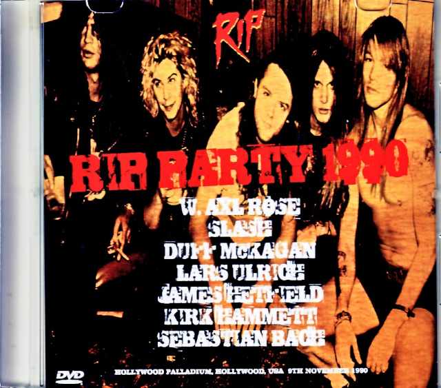 Various Artists Skid Row,Guns N' Roses Metallica Slash,Sebastian Bach,Axl Rose/CA,USA 1990 Jewel Version