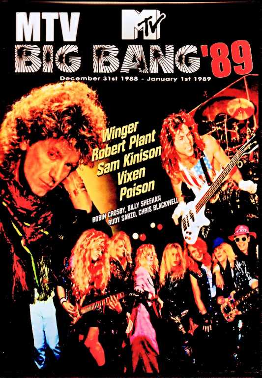 Various Artists Winger,Robert Plant,Vixen,Poison,Sam Kinison/MTV TV Program Big Bang 1989