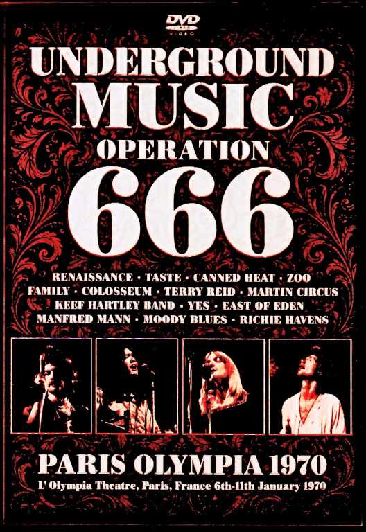 Various Artists Renaissance,Taste,Canned Heat,Family,Terry Reid,Yes,Manfred Man/パリ・伝説の音楽祭 Underground Music Festival 1970