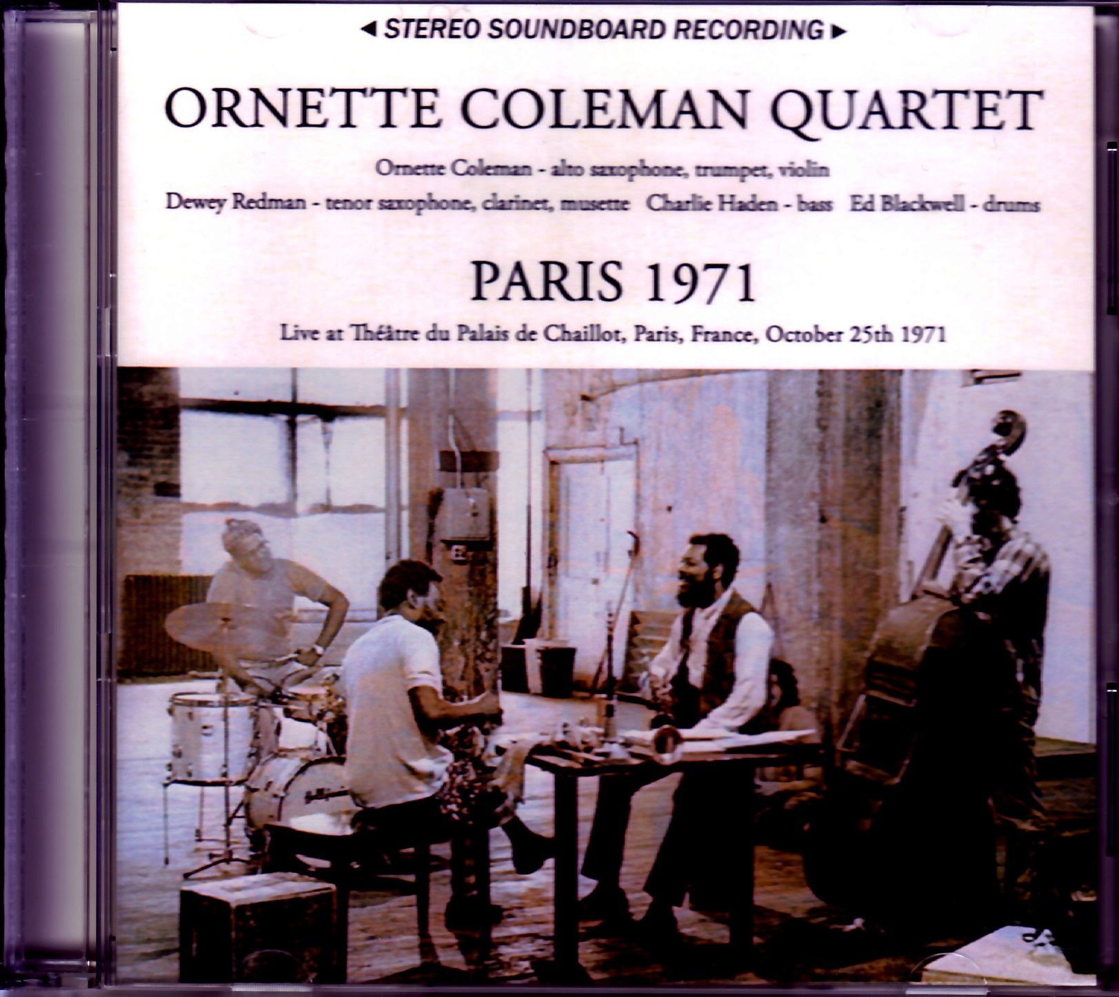 Ornette Coleman Quartet オーネット・コールマン/France 1971