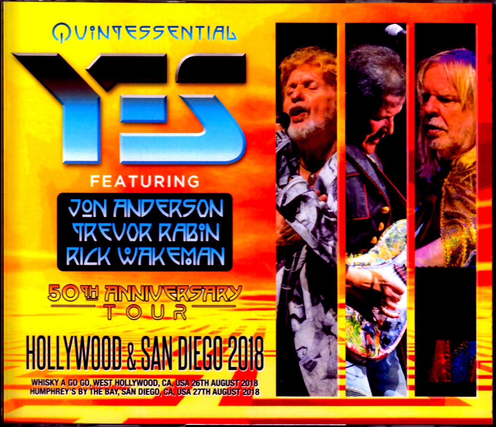 Yes イエス Jon Anderson,Trevor Rabin,Rick Wakeman/CA,USA 2018 2 Days