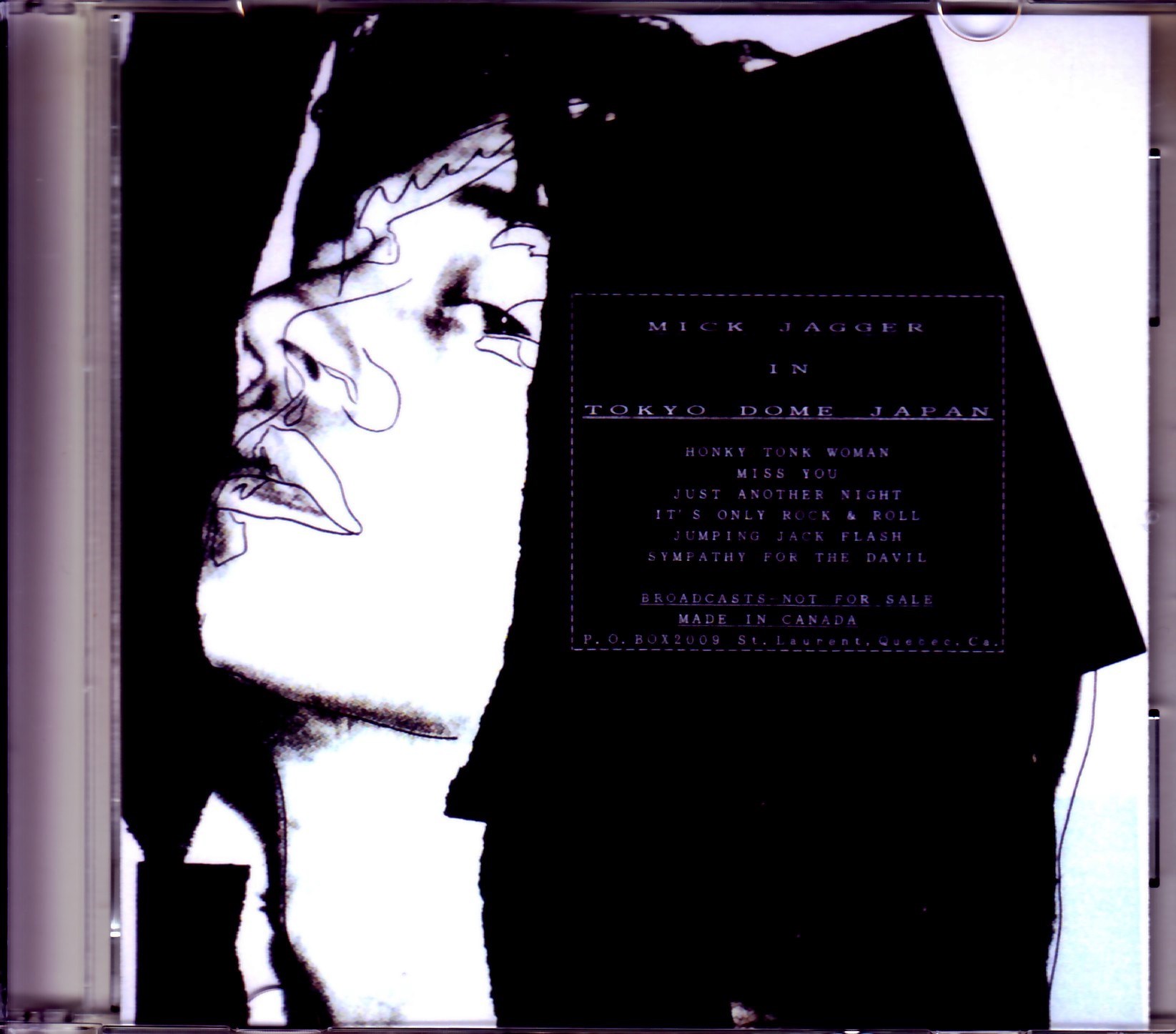 Mick Jagger ミック・ジャガー/Tokyo,Japan 1988 10 inch Acetate Ver