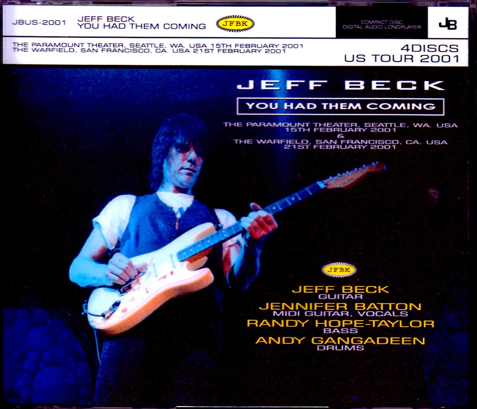 Jeff Beck ジェフ・ベック/WA,USA 2001 & more