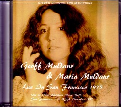 Geoff & Maria Muldaur ジェフ・マリア・マルダー/CA,USA 1975